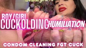 B/G CUCKOLDING HUMILIATION CONDOM CLEANING CUCK