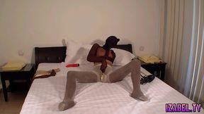 Encasement and playing with herself