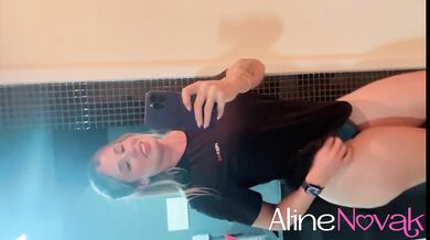 Big Ass Tits Blonde Aline Novak Fingers Pussy Solo New Year