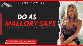 Do As I Say - JOI Denial