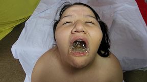 double anal fisting, anal fucking and anal prolapse after being pissed on my face by my man and drinking his piss