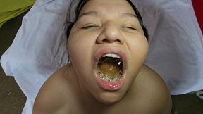 double anal fisting, anal fucking and anal prolapse after being pissed on my face by my man and drinking his piss