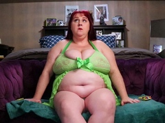 Redhead BBW with Big Boobs Blowjob Tittyjob Facial