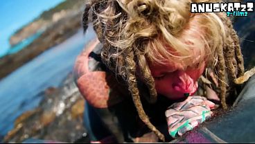 Beach POV Blowjob &ndash_ Risky Outdoor Deepthroat