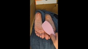 Welcome home master. My soles have been waiting for you, please tickle them.