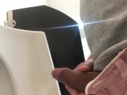 Risky cock play, nearly caught twice no cum