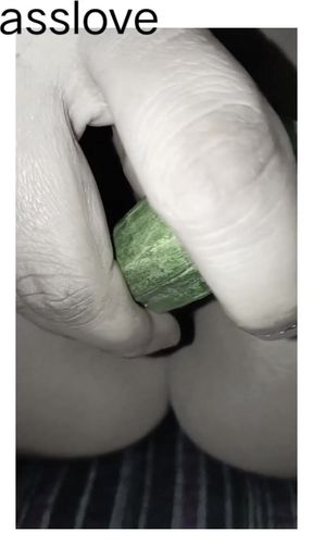 Cucumber Put in the Ass of a Female Friend