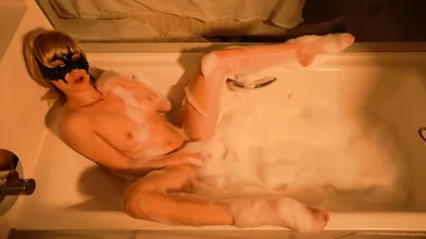 Bad bathtime - Squriting and soggy crotch perform inside the bathtub