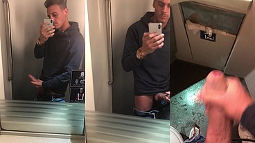 Masturbation in the airplane bathroom