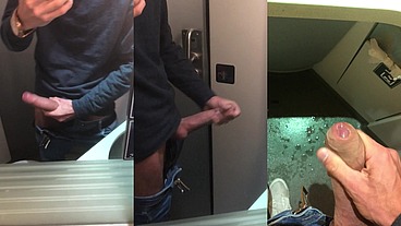 Masturbation in the airplane bathroom