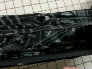 Tranny masturbating at work