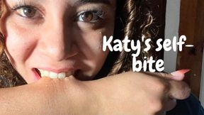 Erotic Self Bite Katy Taste Herself