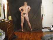 a two dollar pair of fishnet hose a pair of eels and two hand to play with those.