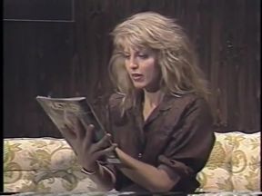 Hot blonde 80s porn queen in sexy lingerie has strap-on fuck with her girlfriend