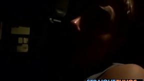 ”Straight thug Billy wanks in his car while driving at night”