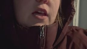 Smoking in the freezing cold