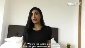 Tattooed Stud Squeezes Pierced Latina's Big Tits