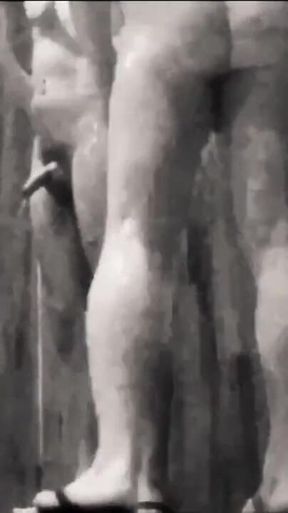 A Boy Is Discussing with His Horny Stepdad in the Pool's Public Showers When Stepdaddy Suddenly Pees on Him