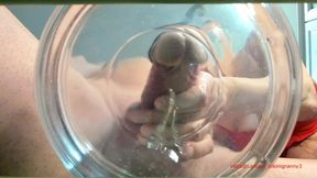 MILF Extreme Milking Cock in Water Slowmo Huge Cumshot