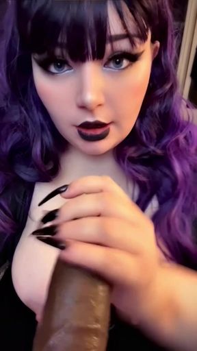 BBW Goth Sexdoll Empties BBC