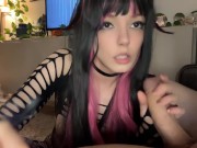 Slutty Stepdaughter sucks daddy's BWC while smoking a fatty (Full vid on my OnlyFans/ManyVids)