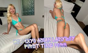 [Trans] Hot 18yo Asian Ladyboy First Time Porn
