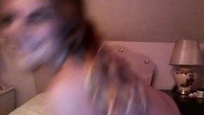 American Girl with Big Tits and Hard Nipples  Shows No Pussy