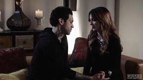 Inked guy Small Hands fucks super hot mistress Aiden Ashley