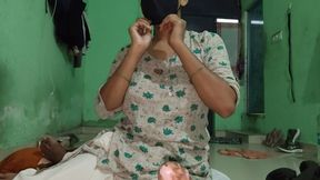 Hot Desi Girlfriend Gives Perfect Blowjob Full Face Fucking