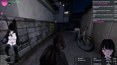 Big Bitch Public Exhibition Flashes Big Tits In Hentai Game