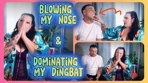Nose Blowing & Tissue Destroying -Your Snotty Morning Goddess Malory Makes Several Long Loud Trumpet Blows