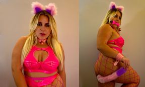 Cosplay BBW Plays With Anal Cat Tail And Huge Toy Ivanna