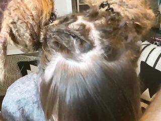 Cute Nerdy Gal Shows Her Deepthroat Skills on Large Rod