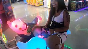 ”Thai amateur teen GF plays with a vibrator toy after a day of fun”