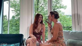 Redhead Erin Moore gets pussy licked and fingered by a hotwife