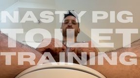 Toilet jerk off session for nasty boys!