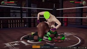 Lucha Belle VS Joe Curr (Naked Fighter 3D)