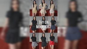 try on a mini skirt