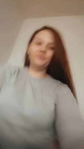 Solo white girl masturbates with a big black cock
