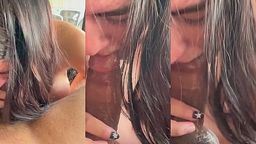 Blowjob in car girl with big tits