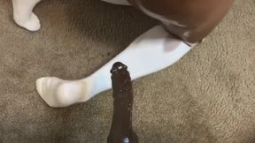 Anal Masturbation Bouncing My Booty on Mounted Didlo