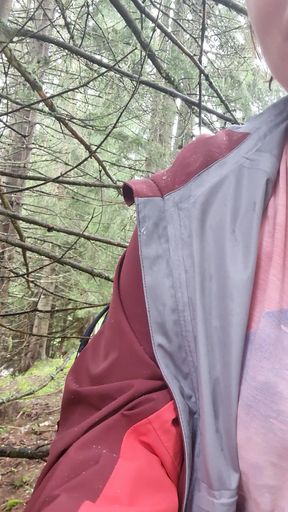 Felation on a risky hike in the forest