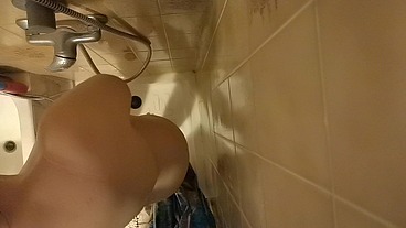 Spy on your beautiful Italian in the shower exclusive content