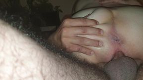 Stepdaughter Bounces on Cock Until She Screams From an Anal Orgasm