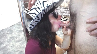 Neighbor Came To Get Sperm In Her Mouth!