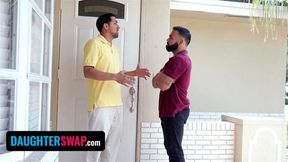 MY BEST FRIEND'S STEPDAD FILMED ME TAKING VIRGINITY DAUGHTERSWAP