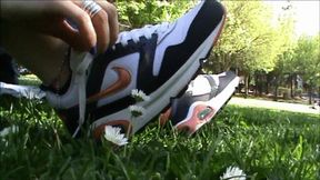 Christine's grassy cute feet