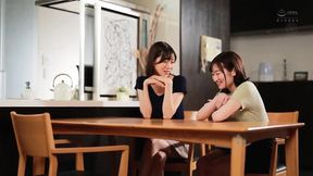 Two gorgeous Asian MILFs undress for a threesome with you