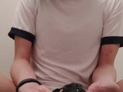 体操着 女学生風 パンツコキで履いたまま射精する女装オナニー まずもとすん
