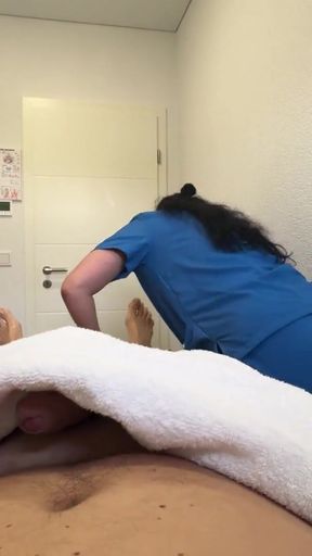 He Gets Caught Jerking During Massage   Clip 2